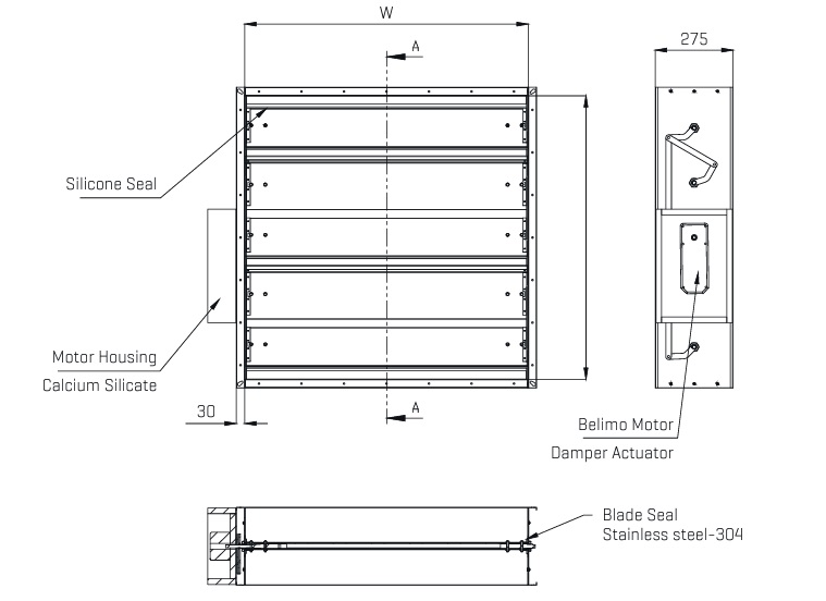 Prismatic Fire Damper (EN 1366-2)