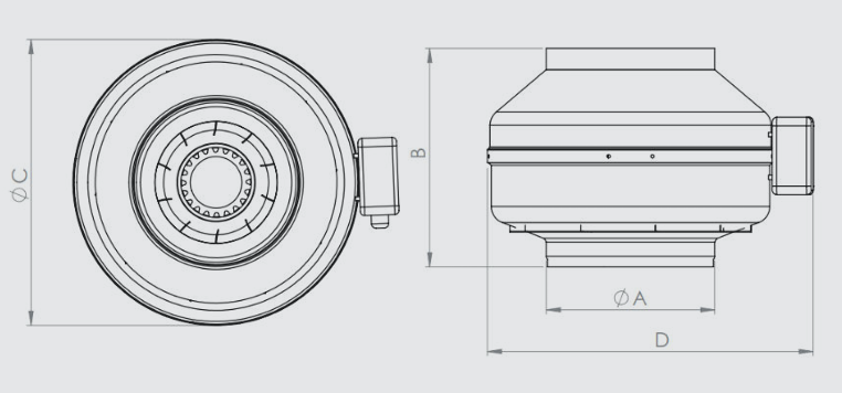 Yuvarlak Kanal Tipi Fan